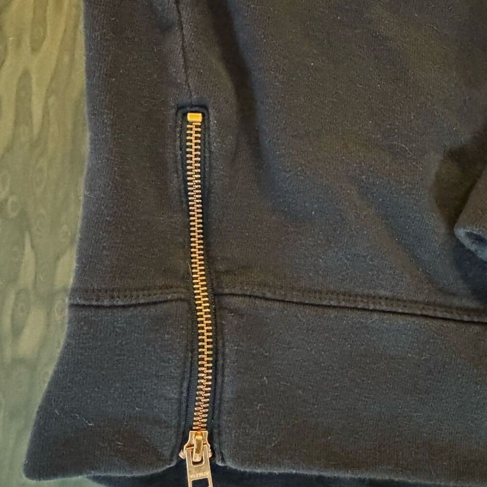 Athleta navy sweatshirt with rose gold zipper accents - Picture 3 of 6